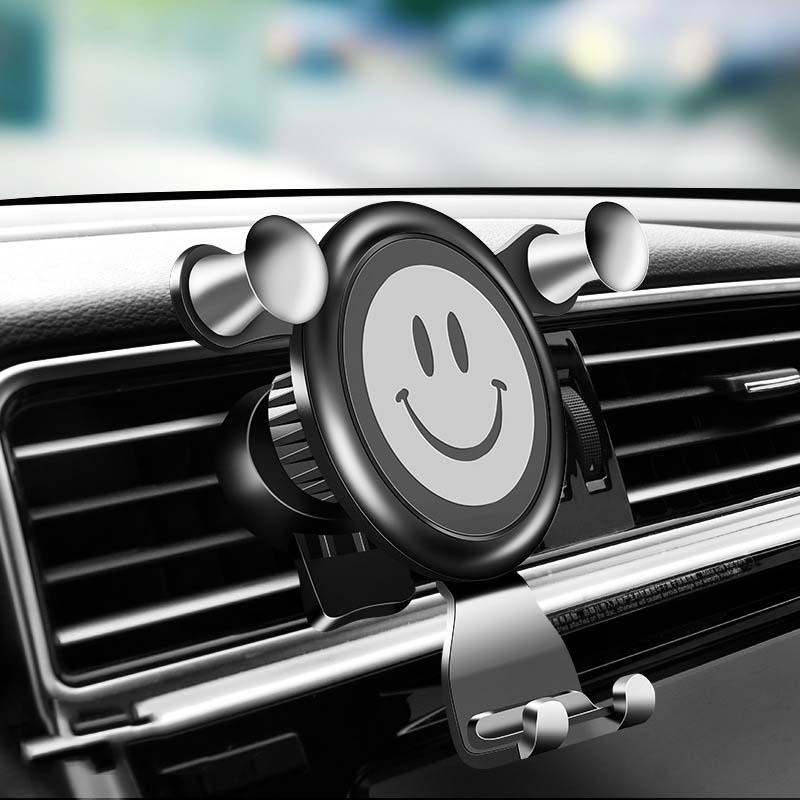 Car Phone Holder Air Outlet Snap-Type Gravity Universal Bracket(Gray) Car Phone Holder Air Outlet Snap-Type Gravity Universal Bracket(Gray)