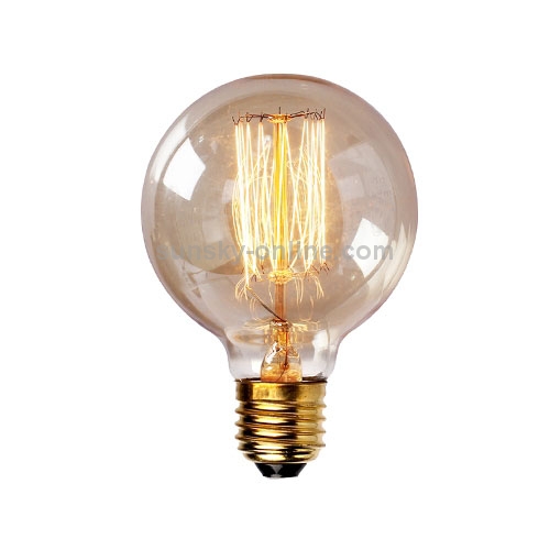 E27 40W Retro Edison Light Bulb Filament Vintage Ampoule Incandescent Bulb, AC 220V(G80 Filament)