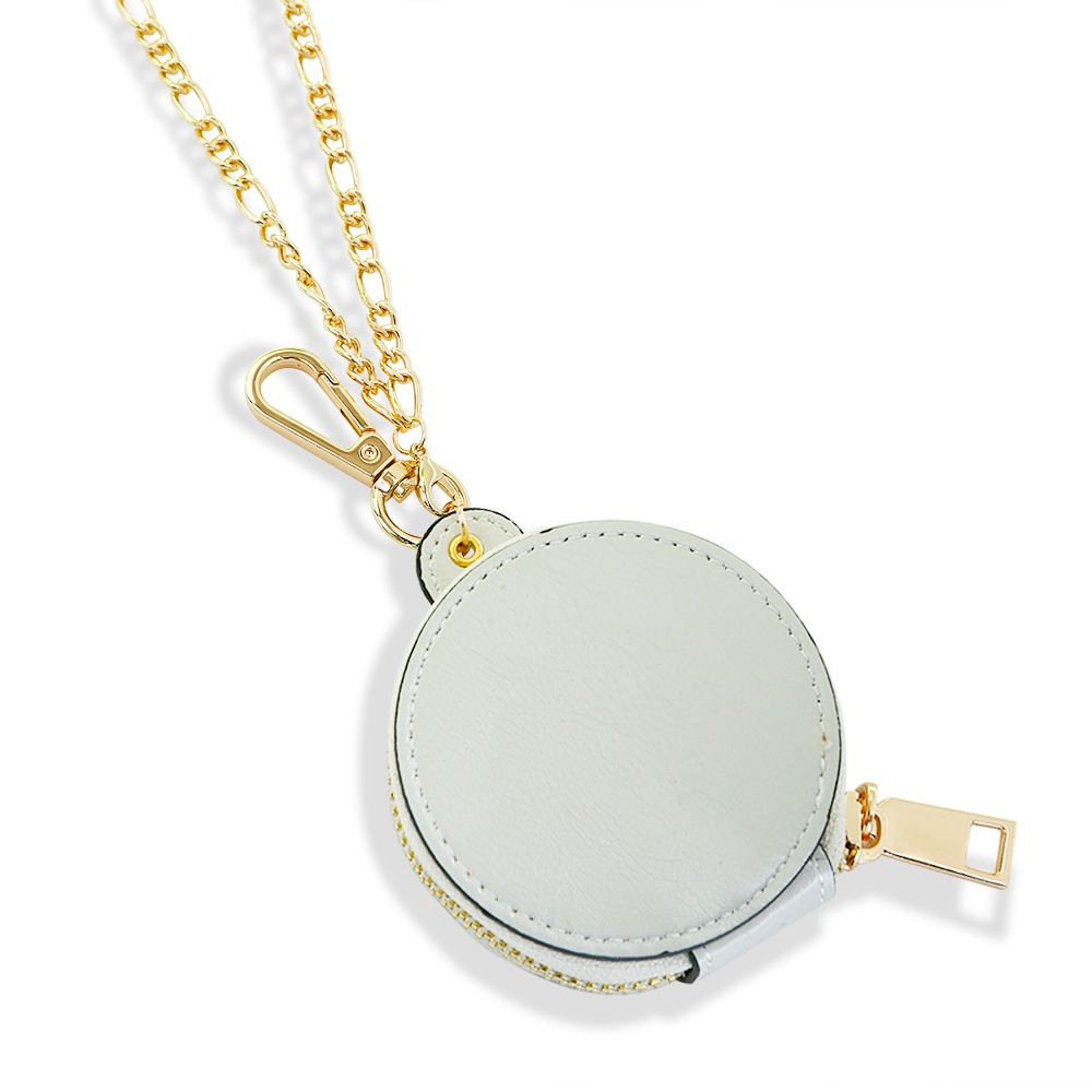 2 PCS Drop-Roof Dust-Proof PU Leather Case Bag With Mirror & Necklace Chain & Key Ring For Bluetooth Headset(Gray White) 2 PCS Drop-Roof Dust-Proof PU Leather Case Bag With Mirror & Necklace Chain & Key Ring For Bluetooth Headset(Gray White)