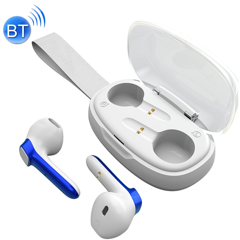 B60 TWS Binaural Digital Display Noise Cancelling Touch Wireless Bluetooth Earphone (White Blue) B60 TWS Binaural Digital Display Noise Cancelling Touch Wireless Bluetooth Earphone (White Blue)