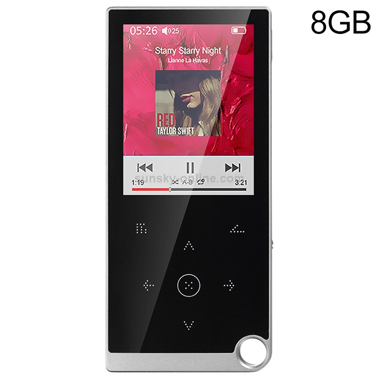 E05 2.4 inch Touch-Button MP4 / MP3 Lossless Music Player, Support E-Book / Alarm Clock / Timer Shutdown, Memory Capacity: 8GB without Bluetooth(Silver Grey)