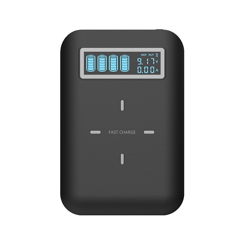 4 X 18650 Battery (Not Included) Dual-Way QC Charger Power Bank Shell Box With 2 X USB Interface Output & Display & Wireless Charging 4 X 18650 Battery (Not Included) Dual-Way QC Charger Power Bank Shell Box With 2 X USB Interface Output & Display & Wireless Charging