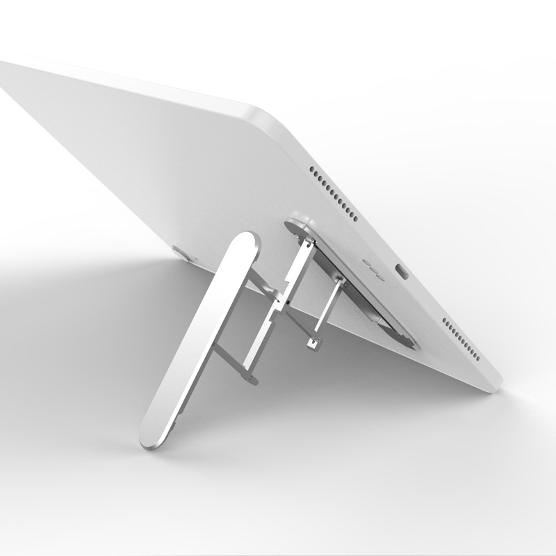 Universal Tablet Desktop Lazy Bracket Aluminum Alloy Multifunctional Paste Portable Folding Bracket(Silver) Universal Tablet Desktop Lazy Bracket Aluminum Alloy Multifunctional Paste Portable Folding Bracket(Silver)