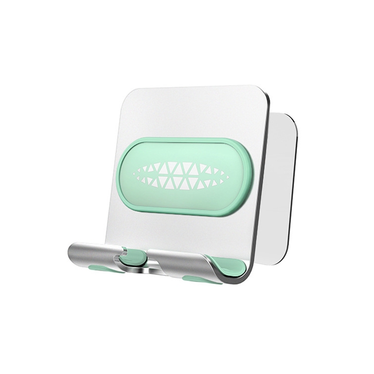 2 PCS Wall-Mounted Mobile Phone Holder Creative Sticking Multifunctional Storage Rack, Colour: Metal Silver+Green B10 2 PCS Wall-Mounted Mobile Phone Holder Creative Sticking Multifunctional Storage Rack, Colour: Metal Silver+Green B10