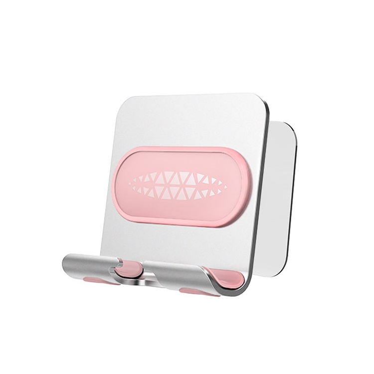 2 PCS Wall-Mounted Mobile Phone Holder Creative Sticking Multifunctional Storage Rack, Colour: Metal Silver+Pink B10 2 PCS Wall-Mounted Mobile Phone Holder Creative Sticking Multifunctional Storage Rack, Colour: Metal Silver+Pink B10