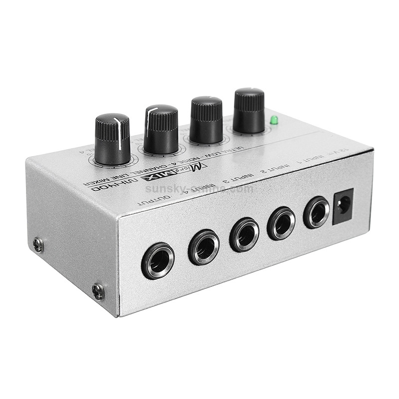 Mini Karaoke Audio Mixer4 Channel Line Mono Microphone Sound Mixing Amplifier For Family KTV