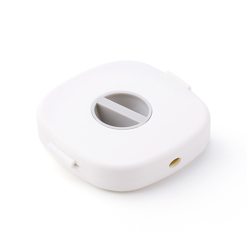 5 PCS Square Rotatable Earphone Data Cable Storage Box Multifunctional Desktop Phone Holder(White Gray)