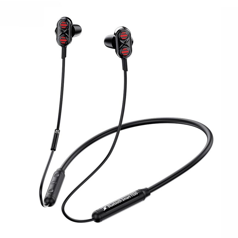 Bluetooth Earphone Sports Liquid Silicone Hanging Neck Headset Heavy Bass Stereo Earphone(Black) Bluetooth Earphone Sports Liquid Silicone Hanging Neck Headset Heavy Bass Stereo Earphone(Black)