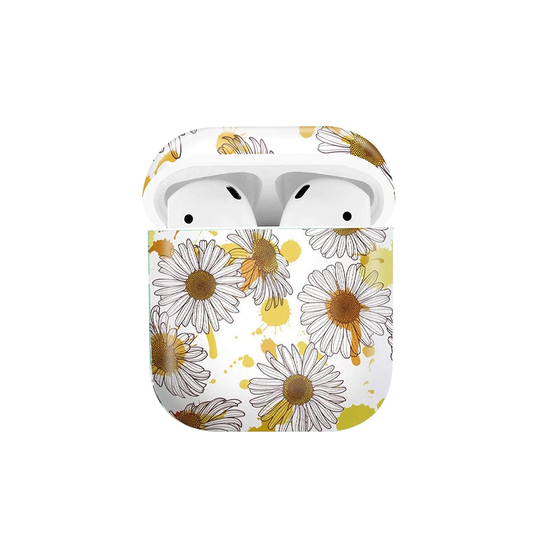 2 PCS 003 Small Daisy PC Hard Shell Water Stickers Protective Cover For AirPods 1/2(1) 2 PCS 003 Small Daisy PC Hard Shell Water Stickers Protective Cover For AirPods 1/2(1)