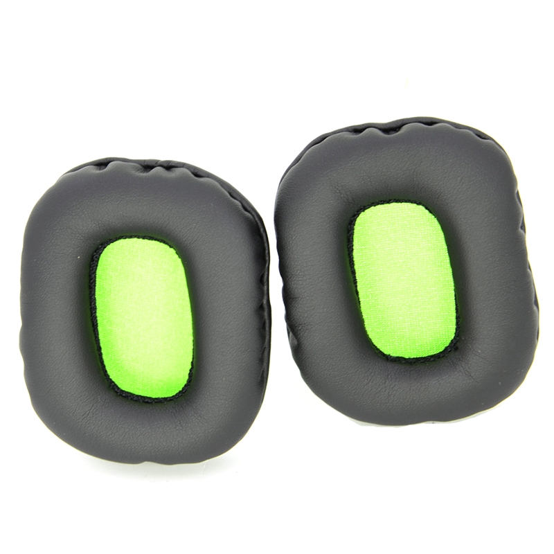 2 PCS Headset Sponge Cover For Mad Catz Tritton Kunai(Black Green) 2 PCS Headset Sponge Cover For Mad Catz Tritton Kunai(Black Green)