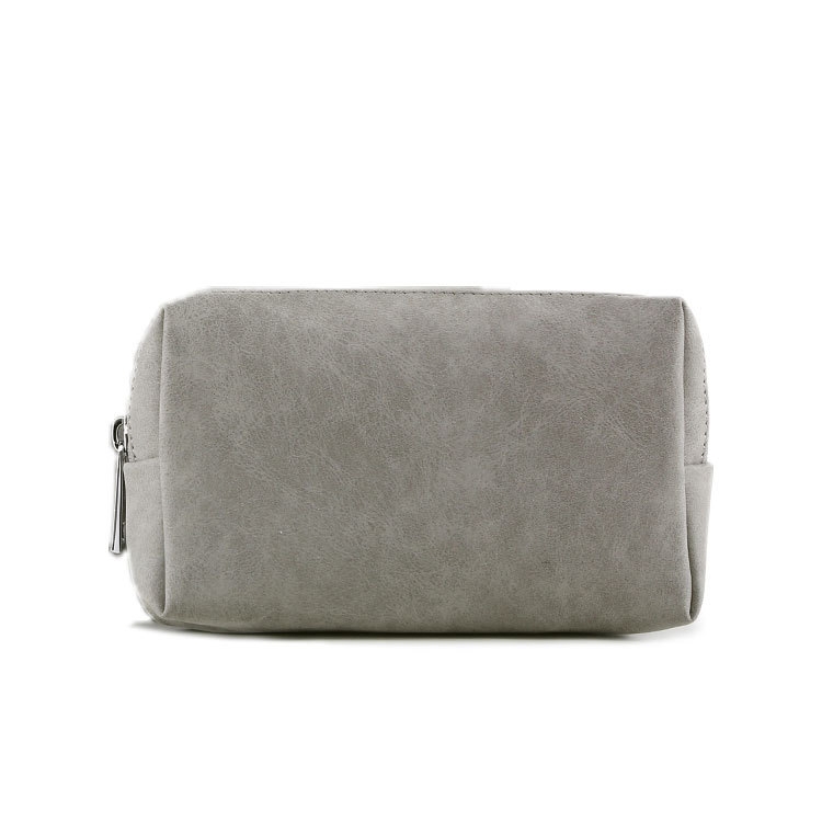 2 PCS Portable Digital Accessory Leather Bag Single Layer Storage Bag, Colour: Sheepskin (Gray) 2 PCS Portable Digital Accessory Leather Bag Single Layer Storage Bag, Colour: Sheepskin (Gray)