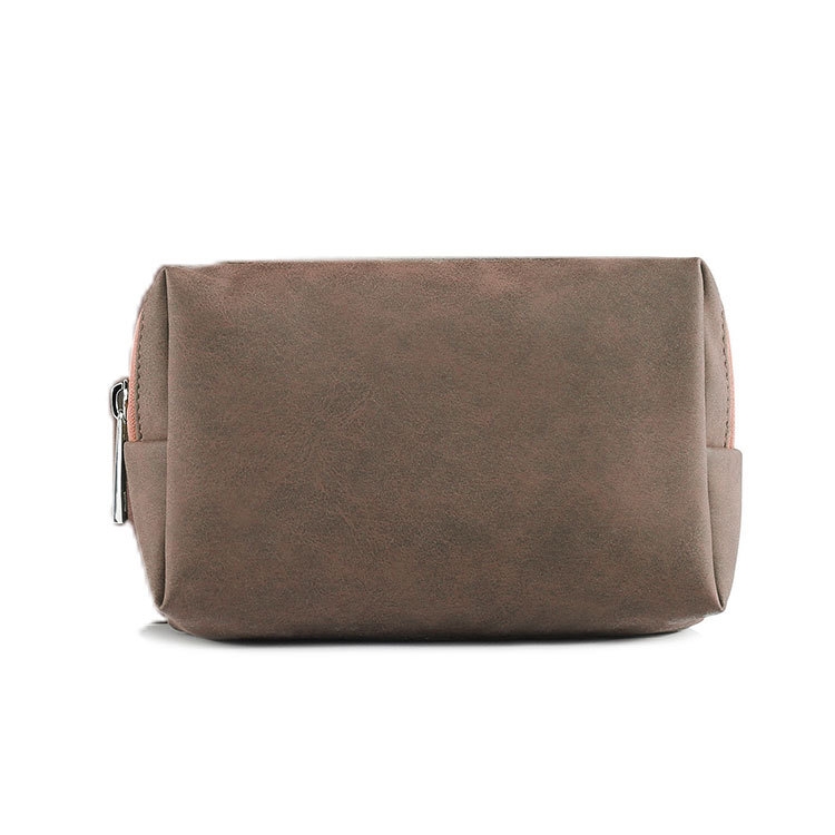 2 PCS Portable Digital Accessory Leather Bag Single Layer Storage Bag, Colour: Sheepskin (Brown) 2 PCS Portable Digital Accessory Leather Bag Single Layer Storage Bag, Colour: Sheepskin (Brown)