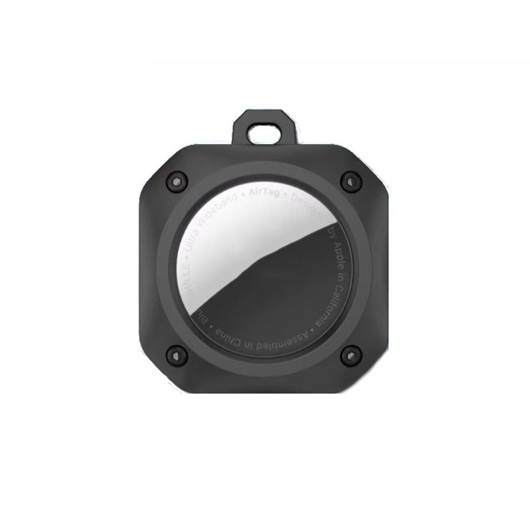 2 PCS For Apple Airtags Positioning Tracker Anti-Drop Anti-Lost Case Printing Protective Case(Black) 2 PCS For Apple Airtags Positioning Tracker Anti-Drop Anti-Lost Case Printing Protective Case(Black)