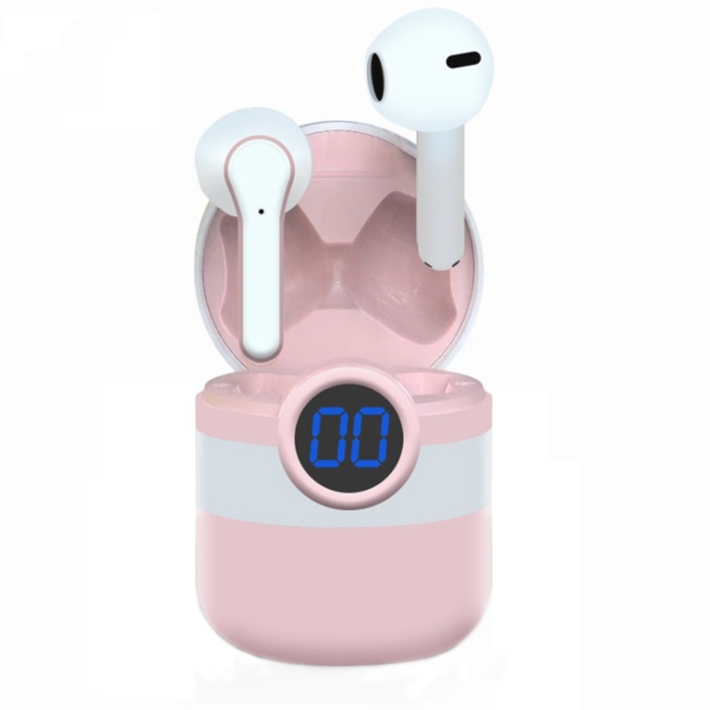 XHR TWS Touch Control Wireless Bluetooth Headphones with Digital Display(Pink) XHR TWS Touch Control Wireless Bluetooth Headphones with Digital Display(Pink)