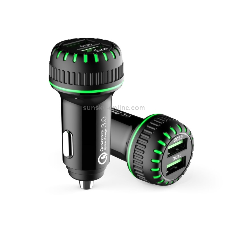 G1S QC 3.0 Fast Charge Car Charger Dual USB Cigarette Lighter(Black) G1S QC 3.0 Fast Charge Car Charger Dual USB Cigarette Lighter(Black)