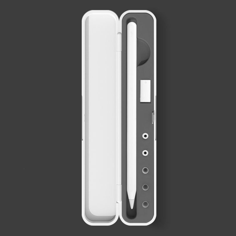 Silicone Stylus Protection Storage Box Box For Apple Pencil 1 / 2 , Specification: 8mm (Graphite Black) Silicone Stylus Protection Storage Box Box For Apple Pencil 1 / 2 , Specification: 8mm (Graphite Black)