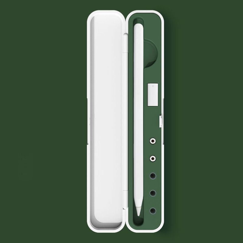 Silicone Stylus Protection Storage Box Box For Apple Pencil 1 / 2 , Specification: 8mm (Dark Night Green) Silicone Stylus Protection Storage Box Box For Apple Pencil 1 / 2 , Specification: 8mm (Dark Night Green)