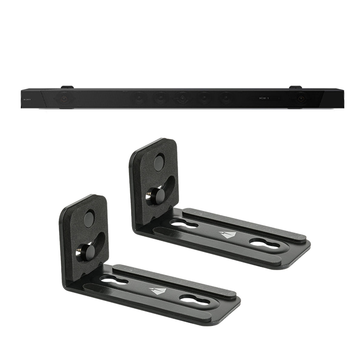 Universal Wall Bracket Non-Slip Storage Bracket for Long Strip Speaker(Black) Universal Wall Bracket Non-Slip Storage Bracket for Long Strip Speaker(Black)