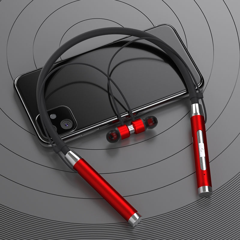 D02 Neck-Mounted Bluetooth Earphone Heavy Bass Sports Running Wireless Headset(Red) D02 Neck-Mounted Bluetooth Earphone Heavy Bass Sports Running Wireless Headset(Red)
