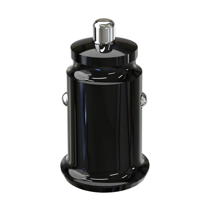 2 PCS C8-K Mini Plastic Dual USB Car Charger With Ambient Light, Current: 3.1A (Black) 2 PCS C8-K Mini Plastic Dual USB Car Charger With Ambient Light, Current: 3.1A (Black)