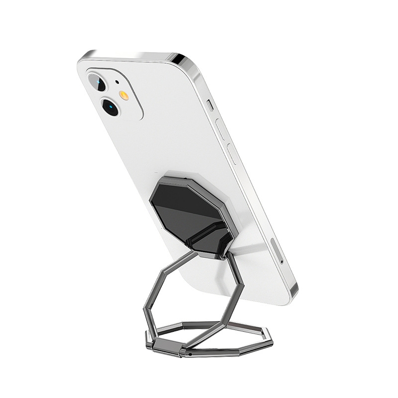 Metal Sticky Mobile Phone Ring Holder Desktop Stand(Black) Metal Sticky Mobile Phone Ring Holder Desktop Stand(Black)