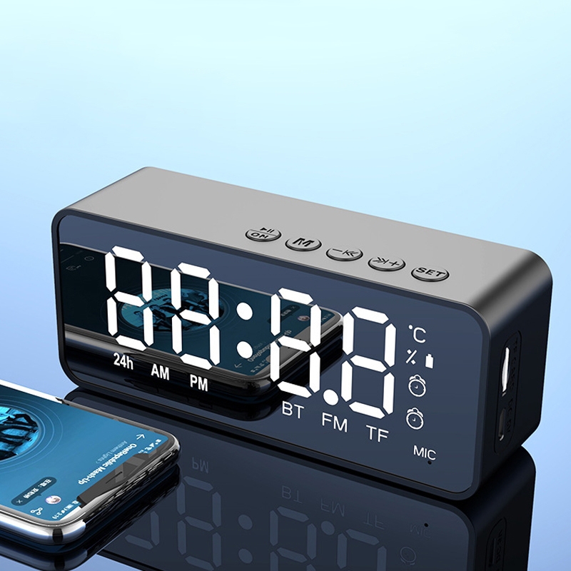 ZXL-G50 Mini Mirror Alarm Bluetooth Speaker Support TF Card(Black) ZXL-G50 Mini Mirror Alarm Bluetooth Speaker Support TF Card(Black)
