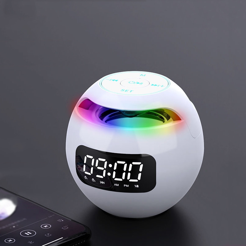ZXL-G90 Portable Colorful Ball Bluetooth Speaker, Style: Clock Version (White) ZXL-G90 Portable Colorful Ball Bluetooth Speaker, Style: Clock Version (White)