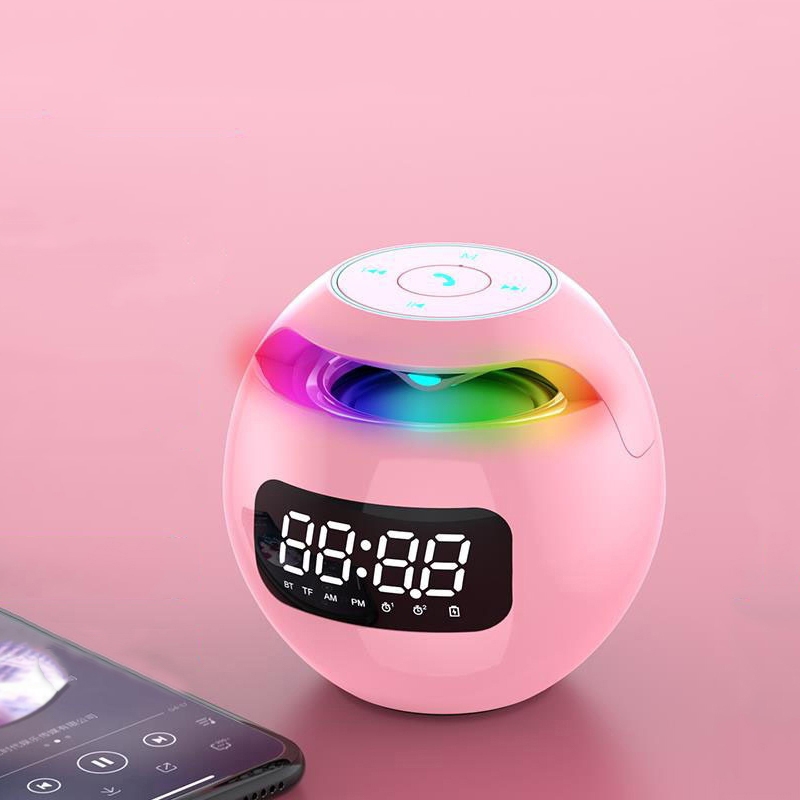 ZXL-G90 Portable Colorful Ball Bluetooth Speaker, Style: Clock Version (Pink) ZXL-G90 Portable Colorful Ball Bluetooth Speaker, Style: Clock Version (Pink)