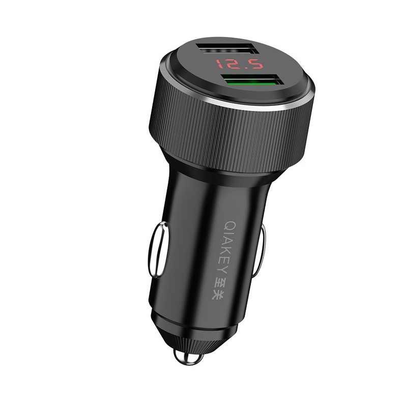 QIAKEY TM328L Dual Port Fast Charge Car Charger QIAKEY TM328L Dual Port Fast Charge Car Charger