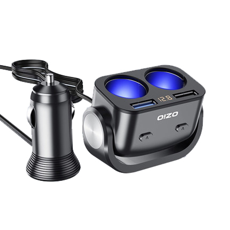 Ozio Car Charger Cigarette Lighter Conversion Plug, Model: Y48QA Black All Agreement Flash Charge Ozio Car Charger Cigarette Lighter Conversion Plug, Model: Y48QA Black All Agreement Flash Charge