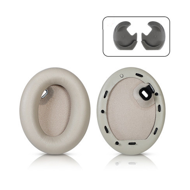 2 PCS Leather Headset Earmuffs for Sony 1000XM4 Champagne with Snap 2 PCS Leather Headset Earmuffs for Sony 1000XM4 Champagne with Snap