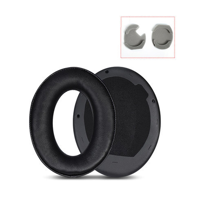 2 PCS Leather Headset Earmuffs for Sony 1000XM4 Black Protein Skin No Snap 2 PCS Leather Headset Earmuffs for Sony 1000XM4 Black Protein Skin No Snap