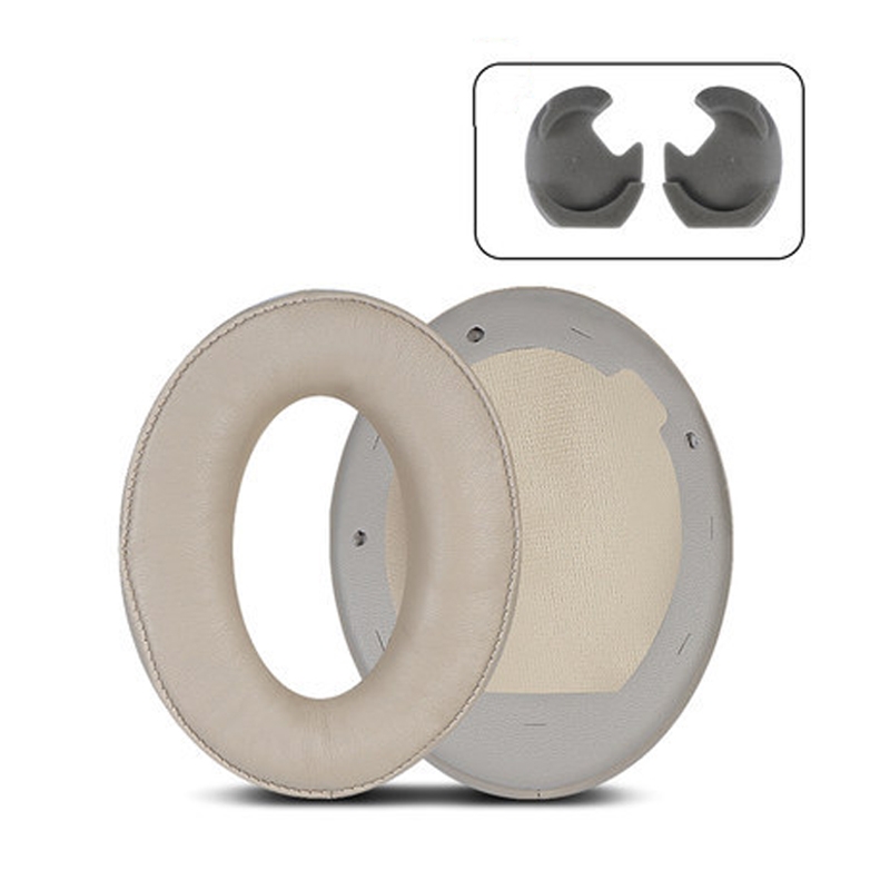 2 PCS Leather Headset Earmuffs for Sony 1000XM4 Champagne Lambskin No Snap 2 PCS Leather Headset Earmuffs for Sony 1000XM4 Champagne Lambskin No Snap