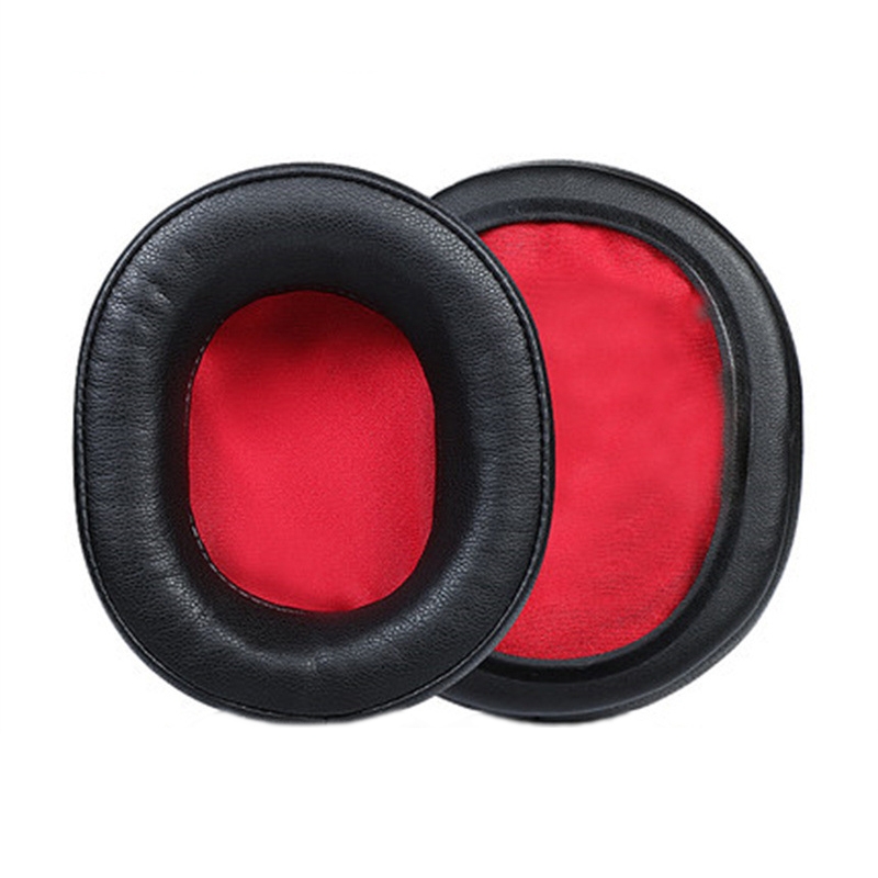2 PCS Headset Protein Leather Earmuffs for Audio-Technica ATH-WS660BT(Black+Red) 2 PCS Headset Protein Leather Earmuffs for Audio-Technica ATH-WS660BT(Black+Red)