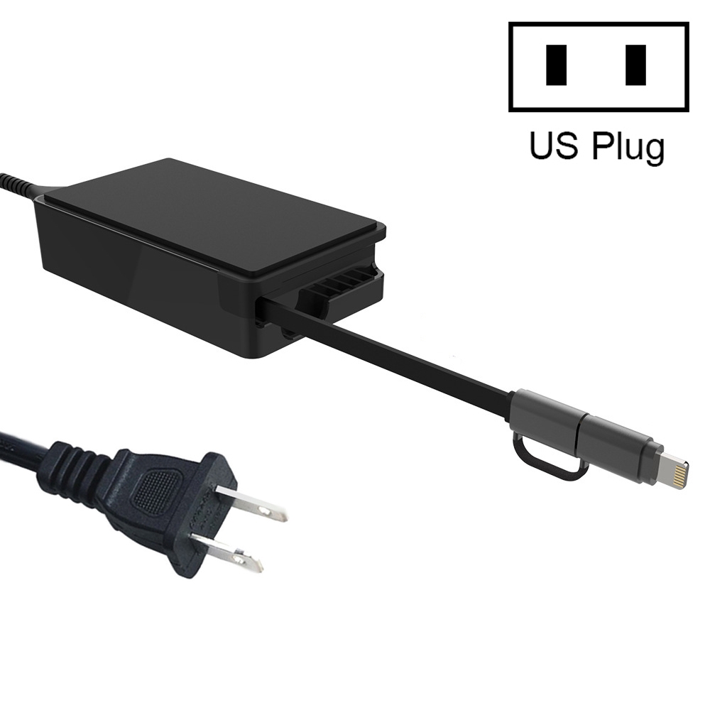 KP-A30 PD 30W Type-C / 8 Pin 2 In 1 Telescopic Cable Charger(US Plug) KP-A30 PD 30W Type-C / 8 Pin 2 In 1 Telescopic Cable Charger(US Plug)