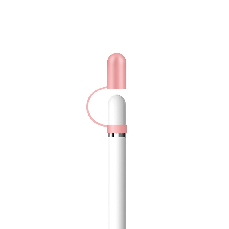 10 PCS Stylus Anti-lost Silicone Protective Case For Apple Pencil 1, Style: Pen Cap (Pink)