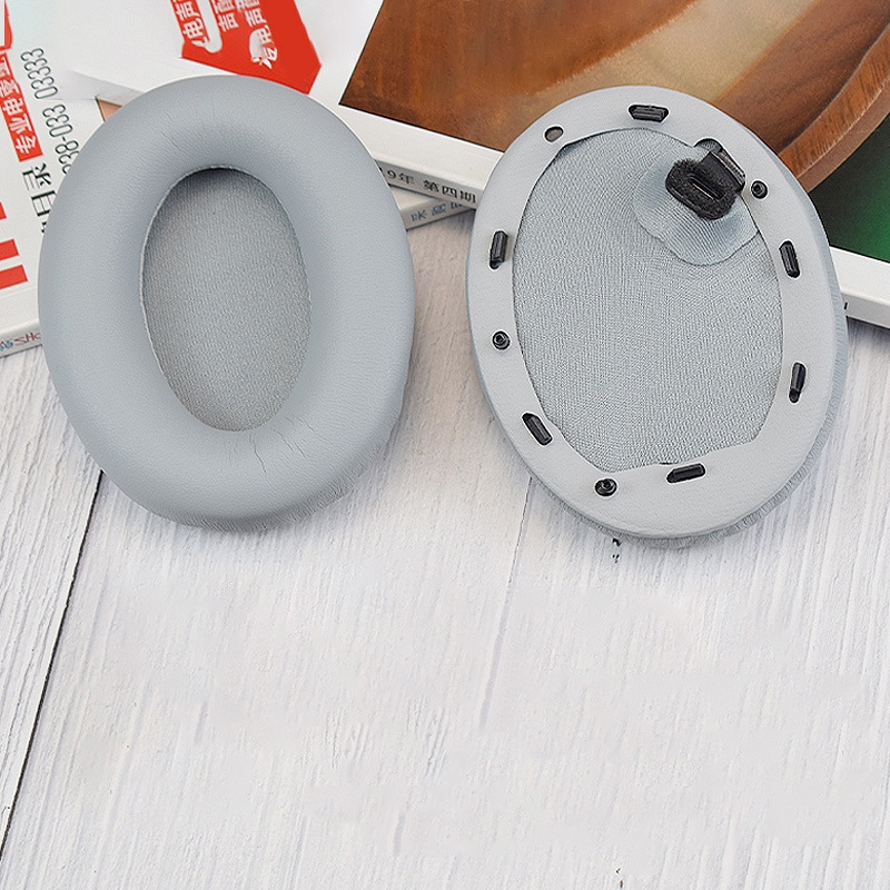 2pcs PU Leather Earpads For Sony WH-1000XM4, Color: Gray+Buckle 2pcs PU Leather Earpads For Sony WH-1000XM4, Color: Gray+Buckle
