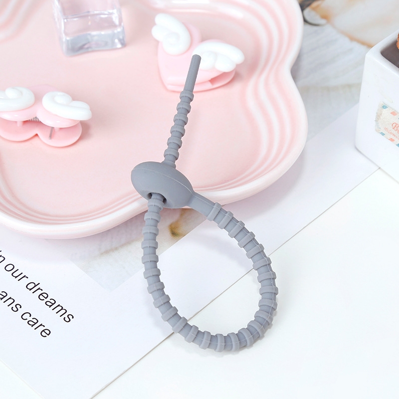 20 PCS Silicone Data Cable Storage Strap Cable Organizer(Grey) 20 PCS Silicone Data Cable Storage Strap Cable Organizer(Grey)