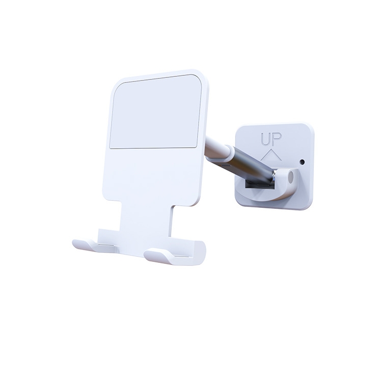 2 PCS T11 Wall Paste Mobile Phone Bracket Foldable Lift Bathroom Kitchen Wall Bracket(White) 2 PCS T11 Wall Paste Mobile Phone Bracket Foldable Lift Bathroom Kitchen Wall Bracket(White)