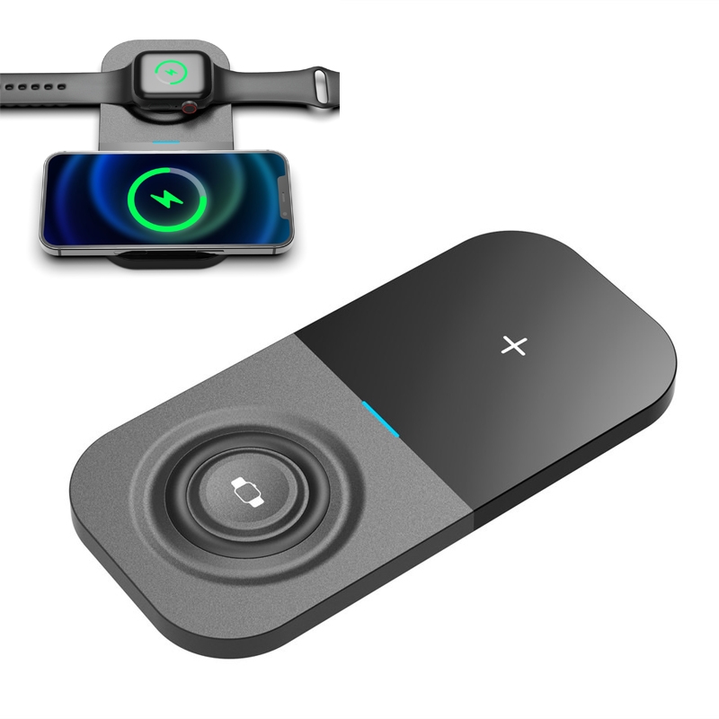 2 In 1 Wireless Charger Suitable For Apple/QI Mobile Phone & Apple Watch (Black) 2 In 1 Wireless Charger Suitable For Apple/QI Mobile Phone & Apple Watch (Black)