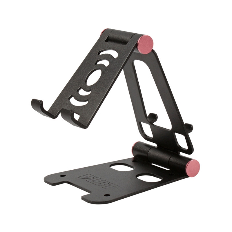 XY-02 Folding Live Aluminum Alloy Desktop Tablet Computer Mobile Phone Bracket(Black)