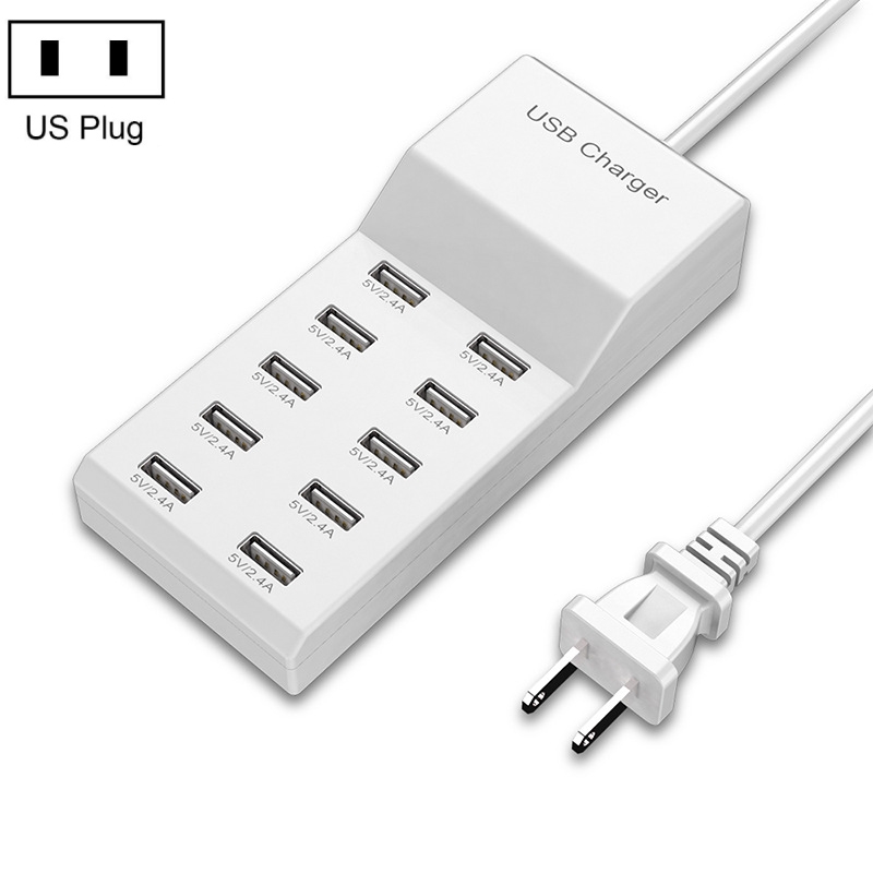 USB Multi-port Charger Mobile Phone Fast Charging Universal Fast Adapter 10 Interface US Plug USB Multi-port Charger Mobile Phone Fast Charging Universal Fast Adapter 10 Interface US Plug