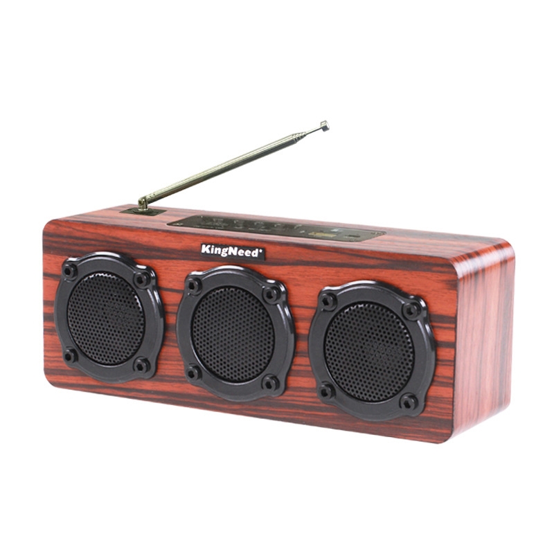 KingNeed S309 Wooden Multifunctional Wireless Bluetooth Speaker Card Subwoofer KingNeed S309 Wooden Multifunctional Wireless Bluetooth Speaker Card Subwoofer