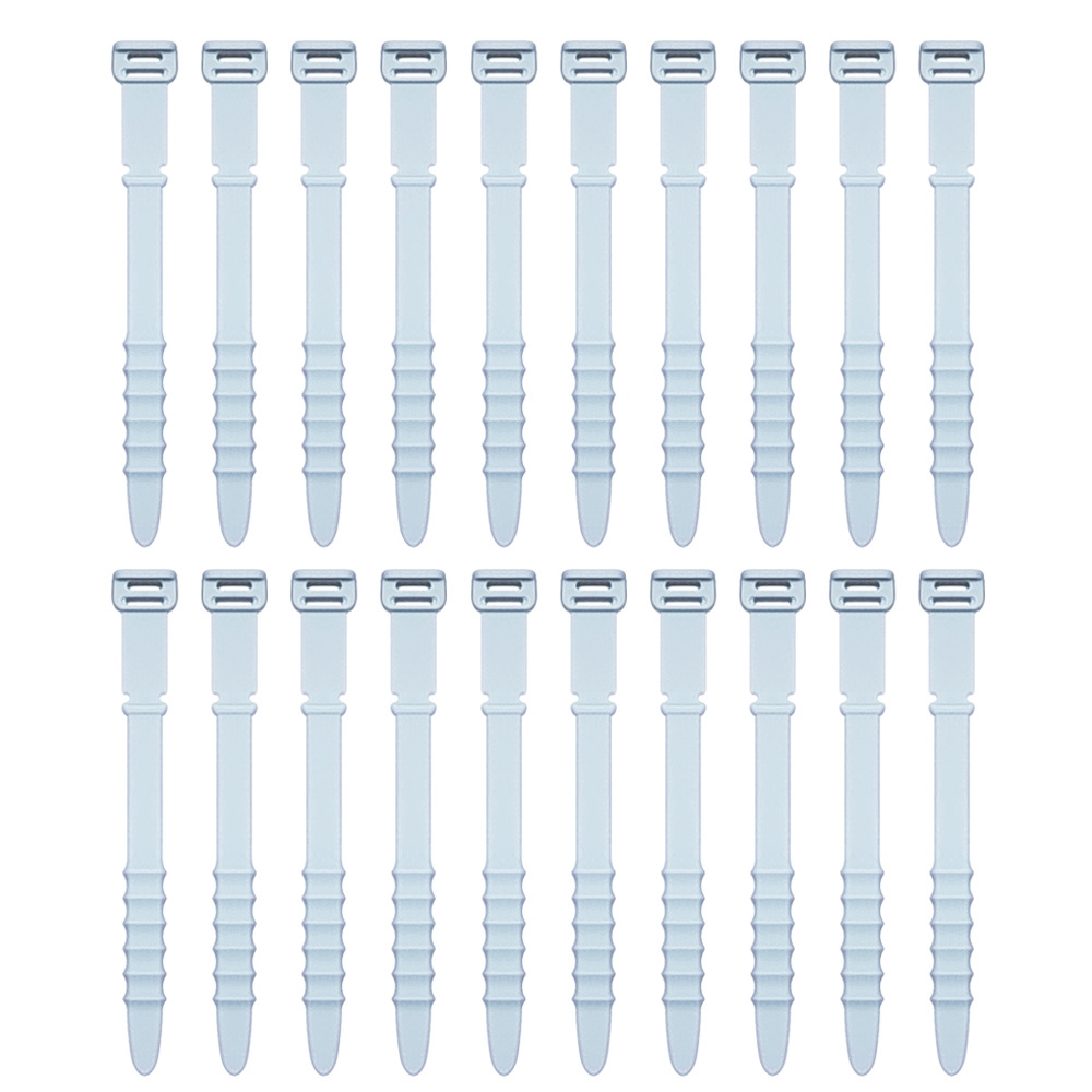 3 Sets 20pcs/Set Fishbone Silicone Cable Tie Cable Organizer Winder, Color: White Ice Color 3 Sets 20pcs/Set Fishbone Silicone Cable Tie Cable Organizer Winder, Color: White Ice Color