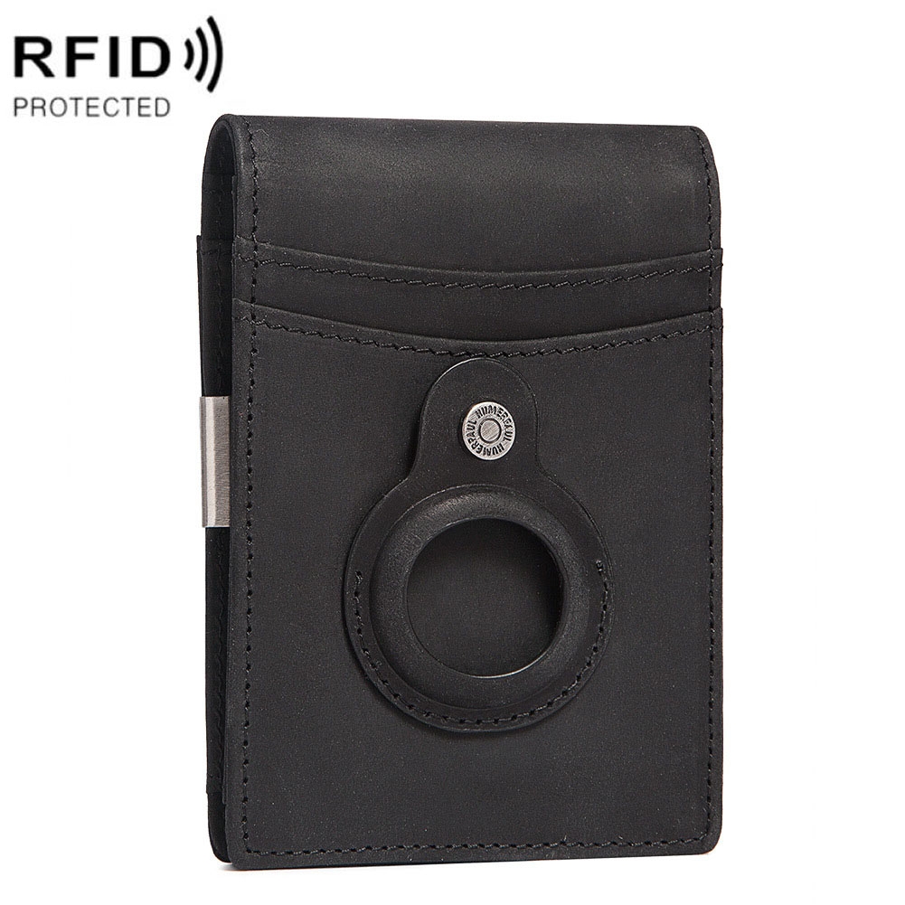 HUMERPAUL BP993 RFID Anti-Theft Brush Pocket Card Bag Suitable For AirTag(Black) HUMERPAUL BP993 RFID Anti-Theft Brush Pocket Card Bag Suitable For AirTag(Black)