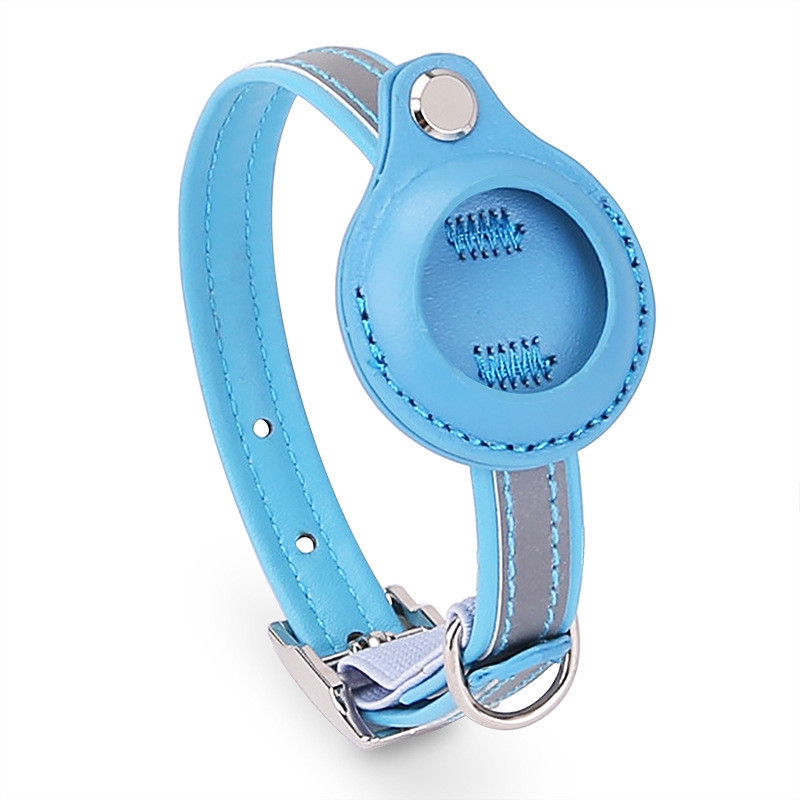 For Airtag Tracker Protective Cover Pet PU Collar, Specification: XS(Blue) For Airtag Tracker Protective Cover Pet PU Collar, Specification: XS(Blue)