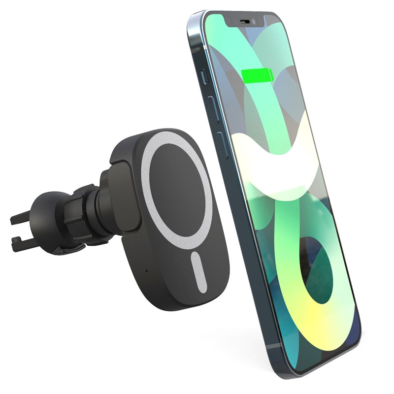 15W Intelligent Car Magnetic Wireless Charging Stand For IPhone 12 / 13 Series (Black) 15W Intelligent Car Magnetic Wireless Charging Stand For IPhone 12 / 13 Series (Black)