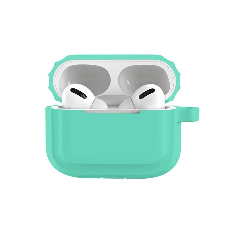Bluetooth Earphone Soft Silicone Case For AirPods Pro (Mint Green) Bluetooth Earphone Soft Silicone Case For AirPods Pro (Mint Green)