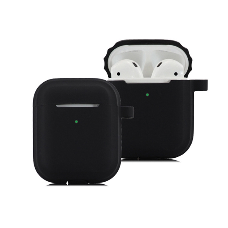 Bluetooth Earphone Soft Silicone Case For AirPods 1/2 (Black) Bluetooth Earphone Soft Silicone Case For AirPods 1/2 (Black)