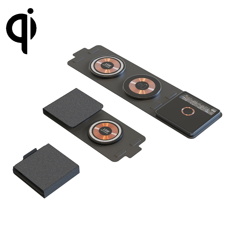 T01 15W 3 in 1 Wireless Charger Foldable Clear Glass Portable Fast Charger T01 15W 3 in 1 Wireless Charger Foldable Clear Glass Portable Fast Charger